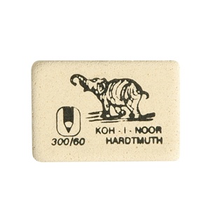 ластик elephant 31*21*8 белый, каучук, 300/60 /k-i-n