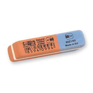 ластик blue star 57*14*8 сине-красный, каучук, 6521/60 /к-i-n