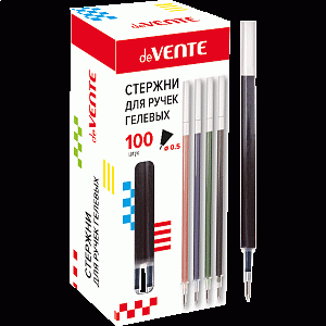 стержень 128мм гелевый черный  0,5мм 5053701 /devente