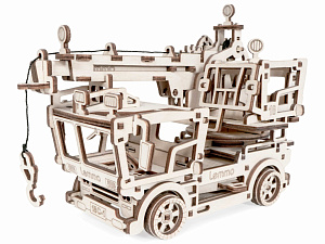 конструктор 3d дерев. подвижн модель кран лт-18с 186*100*130мм 116дет. 5+ 0143 /lemmo