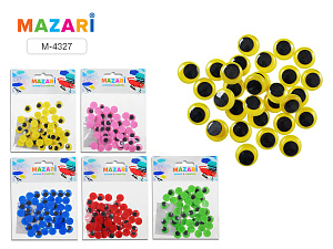 глазки декоративные подвижные цветные 12мм 50шт №8 м-4327 /mazari глазки декоративные подвижные цветные 12мм 50шт №8 м-4327 /mazari