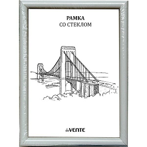 рамка 21*30см  пластиковая серебряная, серия 1, 9027033 /devente