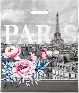 пакет 40*47 грей (paris), прорубной, 45мкм  фото