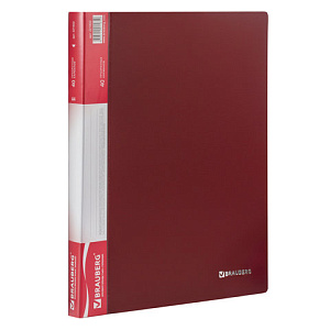 папка с 40 файлами 0,7мм стандарт красная, 221602 /br изображение папка с 40 файлами 0,7мм стандарт красная, 221602 /br