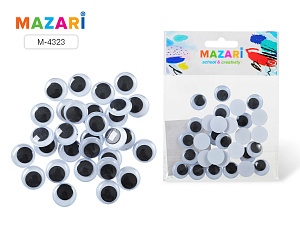 глазки декоративные подвижные 15мм 30шт №4 м-4323 /mazari глазки декоративные подвижные 15мм 30шт №4 м-4323 /mazari