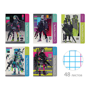 тетрадь 48л клетка cybergirl 7-48-1285 /bv изображение тетрадь 48л клетка cybergirl 7-48-1285 /bv