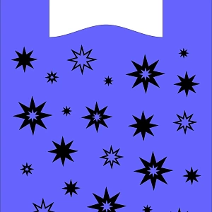 пакет-майка 42*63 (40мкм), карго/звезды, синий фото