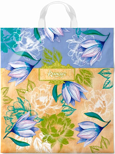 пакет с ручками петля 38*42 крокусы, 40мкм /инт изображение пакет с ручками петля 38*42 крокусы, 40мкм /инт фото