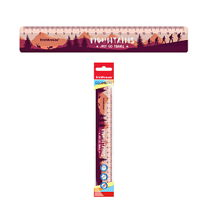 линейка 20см пластик mountains 58113 /ek