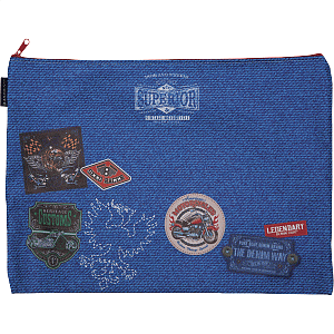 папка для  тетрадей  а4  denim, молниясверху, исккожа, 3072006  /devente