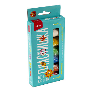 тесто для лепки 6цв*30г, картонная упаковка, тдл-048 /lori