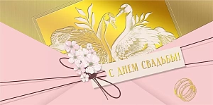 конверт с днем свадьбы! 70000421 /мирпоздр