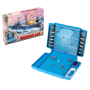 игра наст. морской бой (пластик.чемоданчики) ин-1760 /рыжий кот