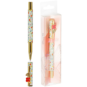 ручка bloom, 1.0мм, пластик.уп.  синяя ms_94208 /meshu