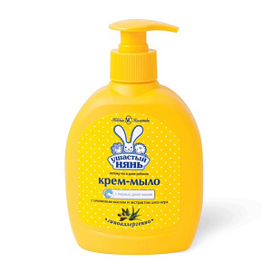 крем-мыло 300мл с дозатором, гипоаллергенное, с оливковым маслом и алоэ 12209 /ушастый нянь