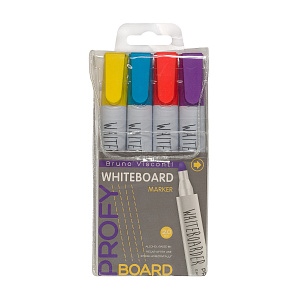 набор 4цв маркеров для доски 2мм (желт, гол, ор, фиол) profyboard, 22-0141 /bv