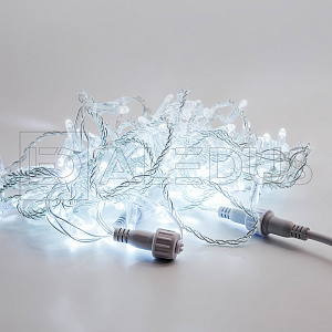 гирлянда (нить) aledus 10 м, прозрачный провод, пвх, белый, без мерцания изображение гирлянда (нить) aledus 10 м, прозрачный провод, пвх, белый, без мерцания