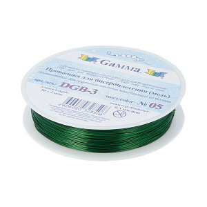проволока 50м для бисера d=0.3мм зеленый dgb-3 /gamma