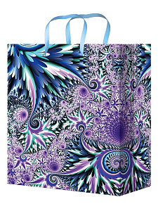 пакет бумажный 26,4*32,7*8 фантастический узор ламинированный, пкп-4306 /optima фото