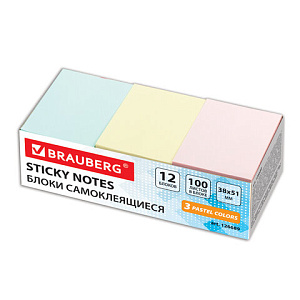 бумага самоклеящаяся 38*51 100л   цв.пастель ассорти 126689 /br