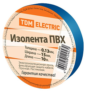 изолента 15мм*10м синяя 256259 /tdm изображение изолента 15мм*10м синяя 256259 /tdm