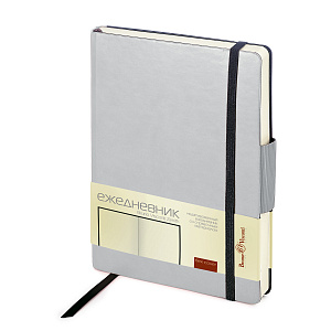 ежедневник /bv а5 272с zenith. исккожа, бежблок, резинка, серебристый, 3-032/14 изображение ежедневник /bv а5 272с zenith. исккожа, бежблок, резинка, серебристый, 3-032/14