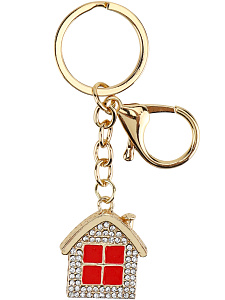 брелок со стразами уютный домик 4*6,5см т-7206 /miland изображение брелок со стразами уютный домик 4*6,5см т-7206 /miland