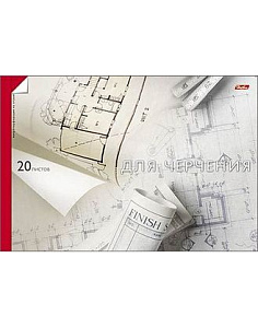 альбом  20л для черчения на спирали  ассорти, 160г/м2, перфорация на отрыв, 20ач4асп /hatber