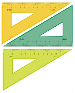 треугольник 30гр*13см прозрачный неон, тк-33 /стамм