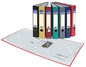 орднер  50мм   р  двухстороннее pvc, метал.окантовка, торцкарман,  черный 059011001 /workmate