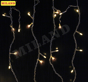 эл.гирл. 144л занавес 8реж. теплый желтый 1,8*1,8м прозр. нить ну-4632 /miland