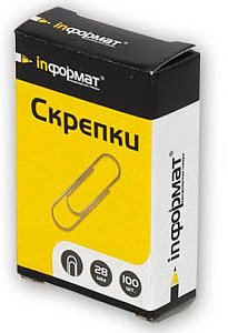 скрепки 28мм  100шт. рсм28-100 /inформат