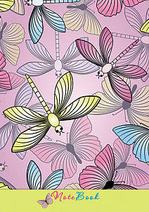 блокнот /ктс а6 48л на гребне  колибри,  бабочки, стрекозы. мко,  с0115-105,95