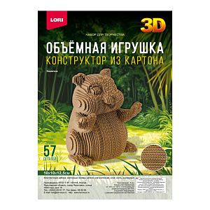 конструктор 3d из картона объемная игрушка. хомячок нг-006 /lori