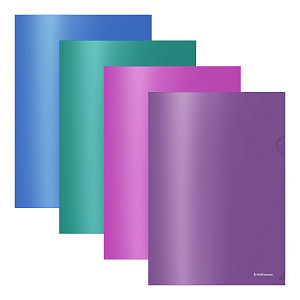 папка-уголок 0,18 glossy vivid ассорти 50160 53291 /ek