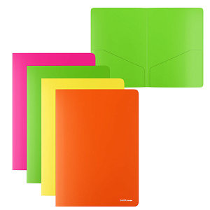 папка-уголок с 2 карманами 0,18 glossy neon ассорти 53603 /ek изображение папка-уголок с 2 карманами 0,18 glossy neon ассорти 53603 /ek