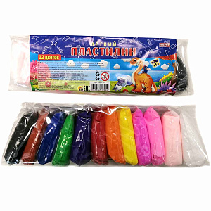 пластилин воздушный (легкий)  12цв. нд-1654 /profit