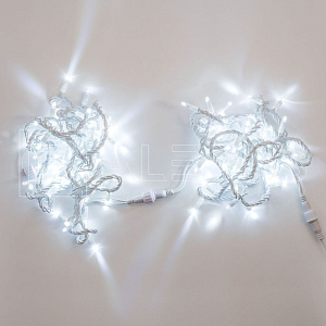 гирлянда (нить) aledus 10 м, белый провод, пвх, белый, с мерцанием изображение гирлянда (нить) aledus 10 м, белый провод, пвх, белый, с мерцанием