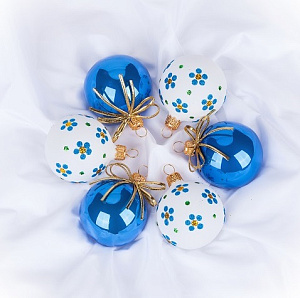 набор каприз (6 шаров №2) с1674 /елочка