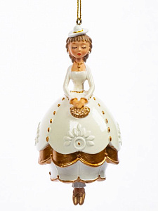 украшение мадемуазель в шляпке 10,5см 91499 /феникс-презент